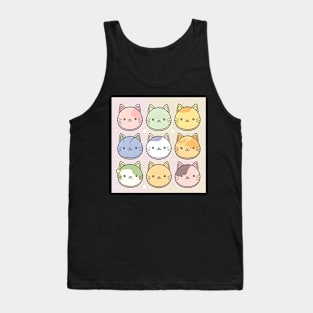 Face Of The Cats Cute Cat Lover Tank Top